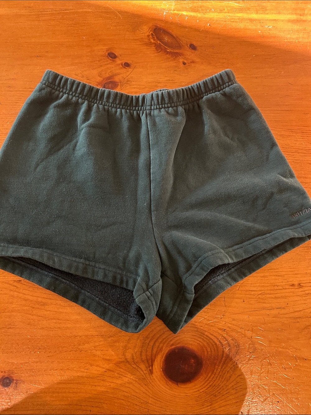 Aritzia Dark Green Athletic Fleece Shorts